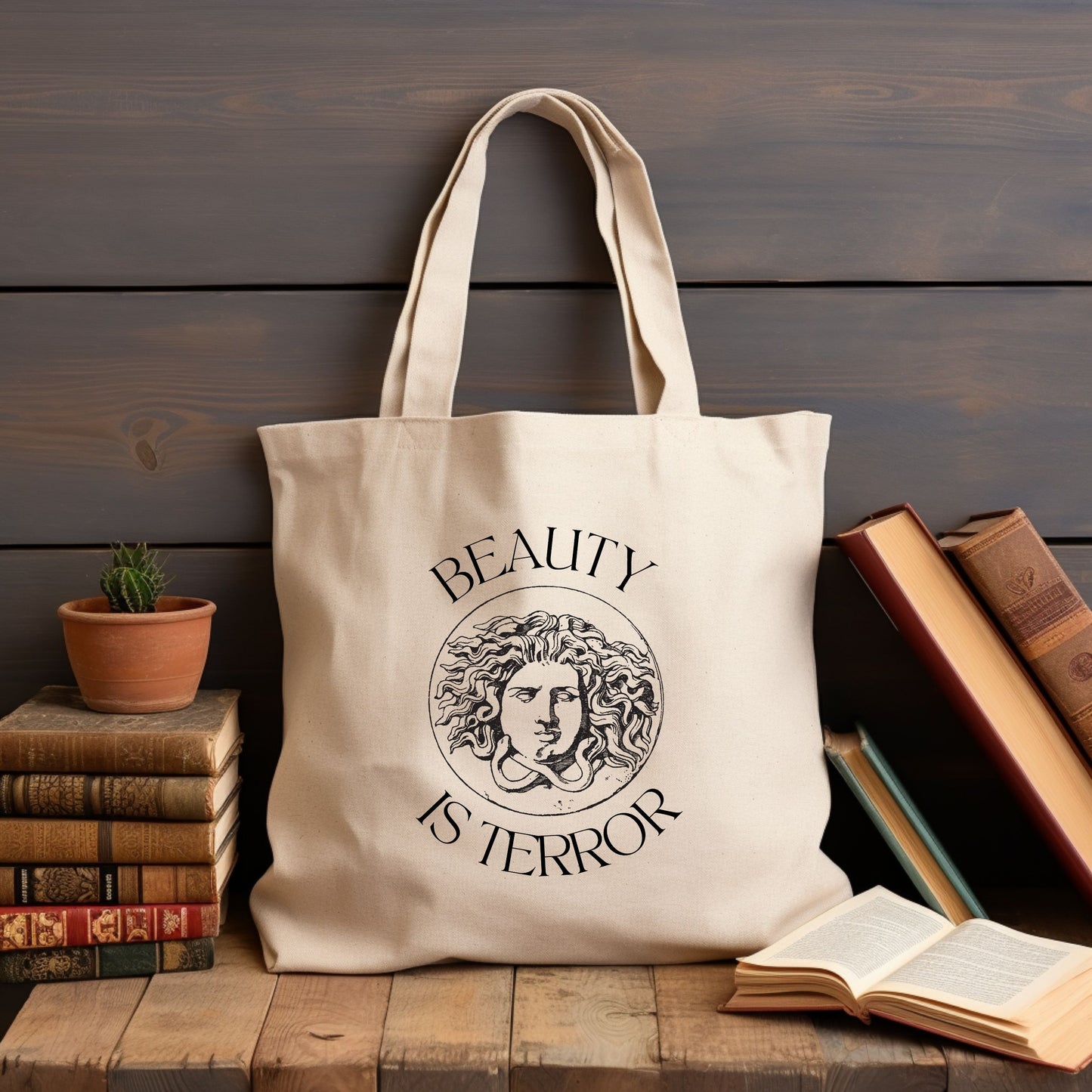 Beauty is Terror Tote Bag, The Secret History, Dark Academia, Light Academia, Donna Tartt, Book Lover Gift