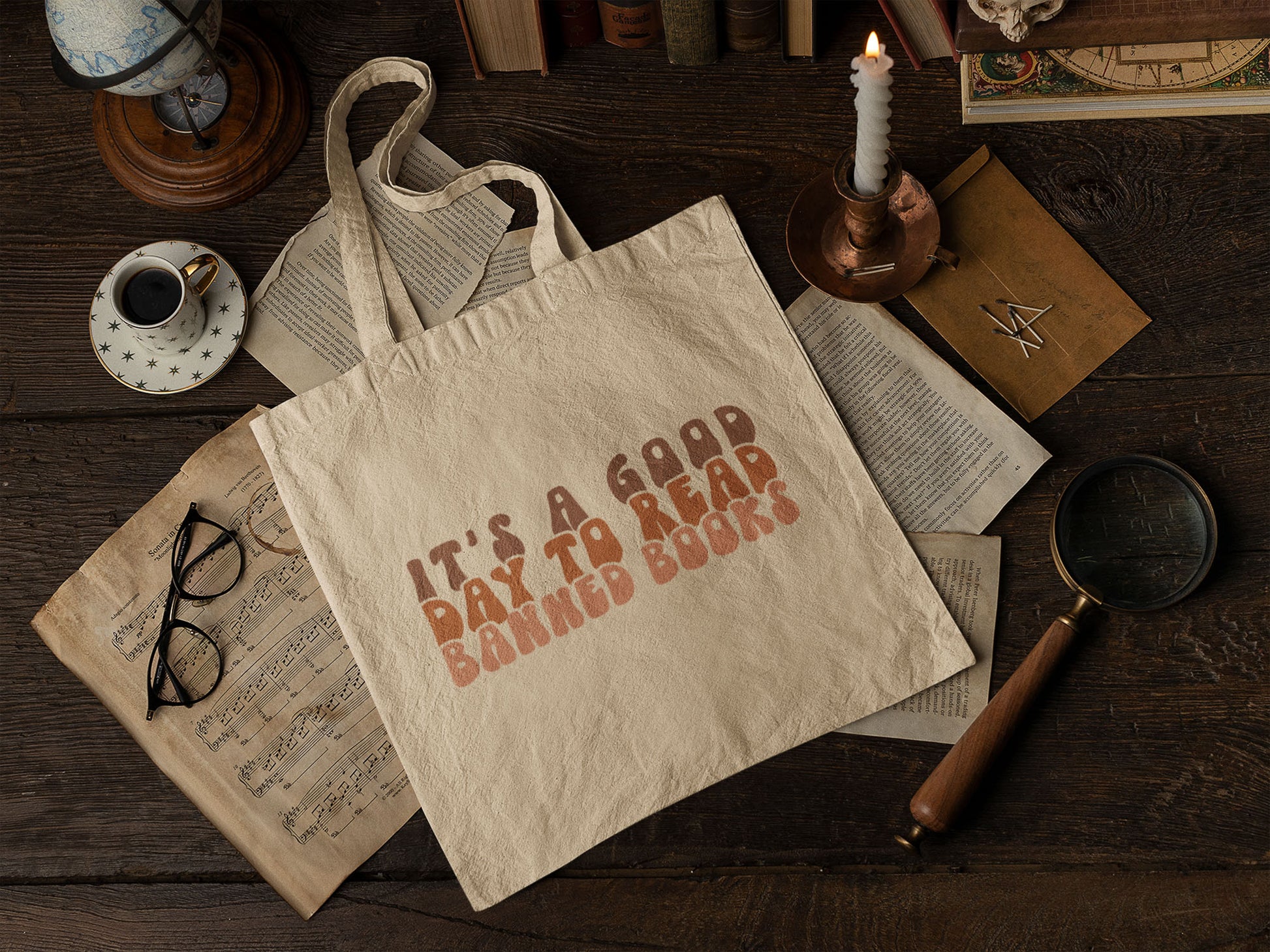 I'm With the Banned Canvas Tote Bag Librarian and Reading Book Bag Gift for  Reader Bookish Merch 