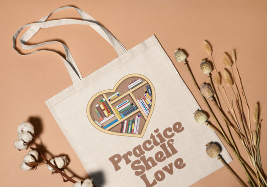 Book Lover Tote Bag - Bookshelf Tote - Librarian Tote - Book Reader Tote Bag - Teacher Gift - Librarian Gift