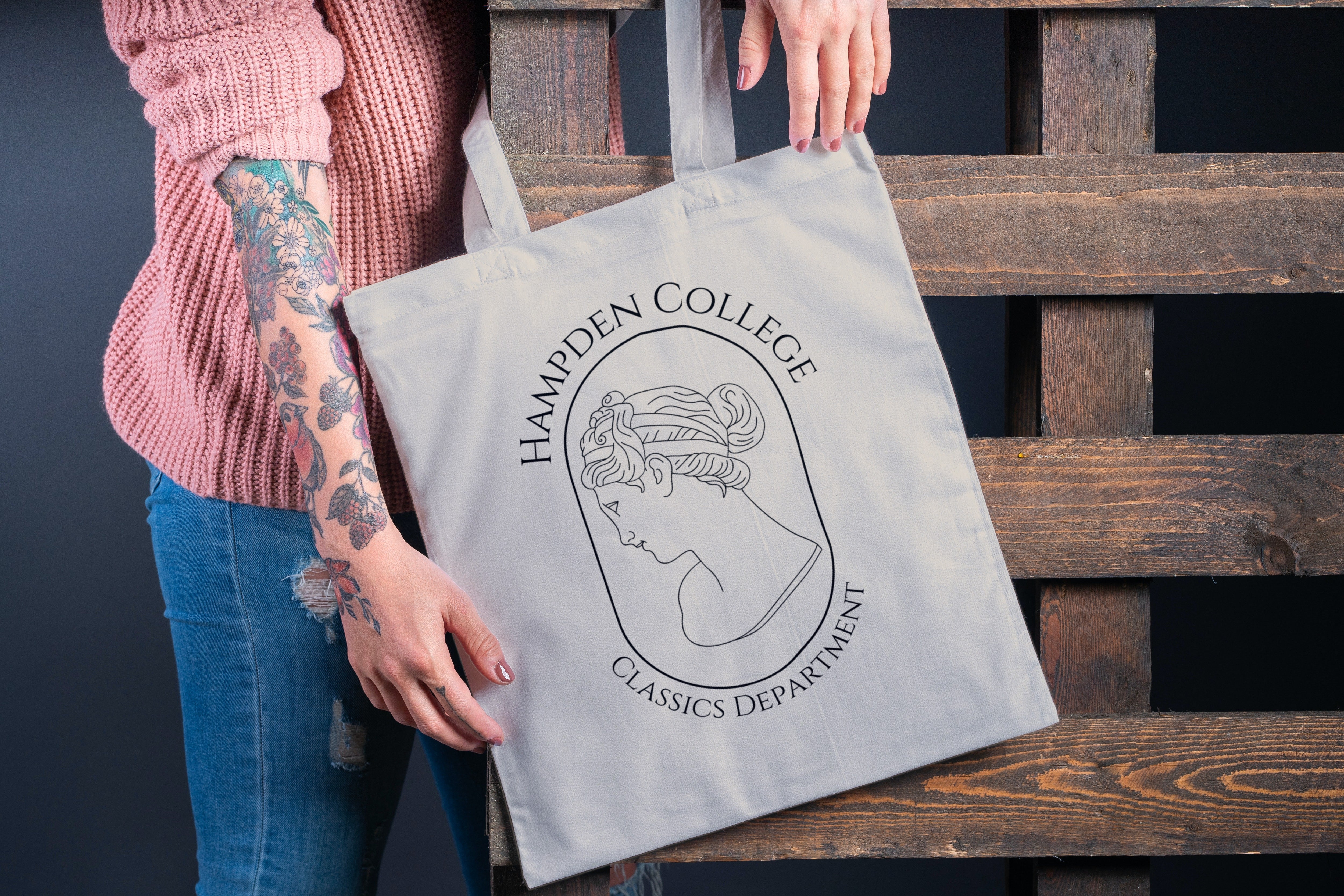 Hampden College Classics Department Canvas Tote Bag Ex Libris Home